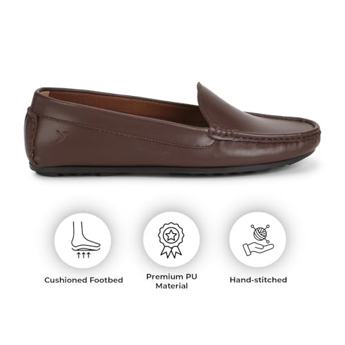 Image of YOHO Bliss Comfortable Slip On Formal Loafer for Women | Stylish Fashion Moccasins Range | Cushioned Footbed Finish | Flexible | Style & All-Purpose | Formal Office Wear Shoe