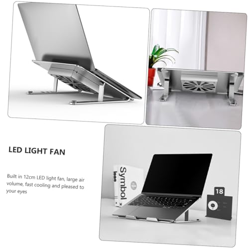 Cooler para laptop Toddmomy de aleación de aluminio con ventilador LED ajustable miniatura 6
