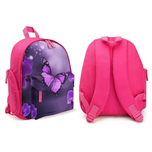 Purple Butterfly Mini Backpack Light Weight Small Travel Backpack Shopping Travel Daypack4