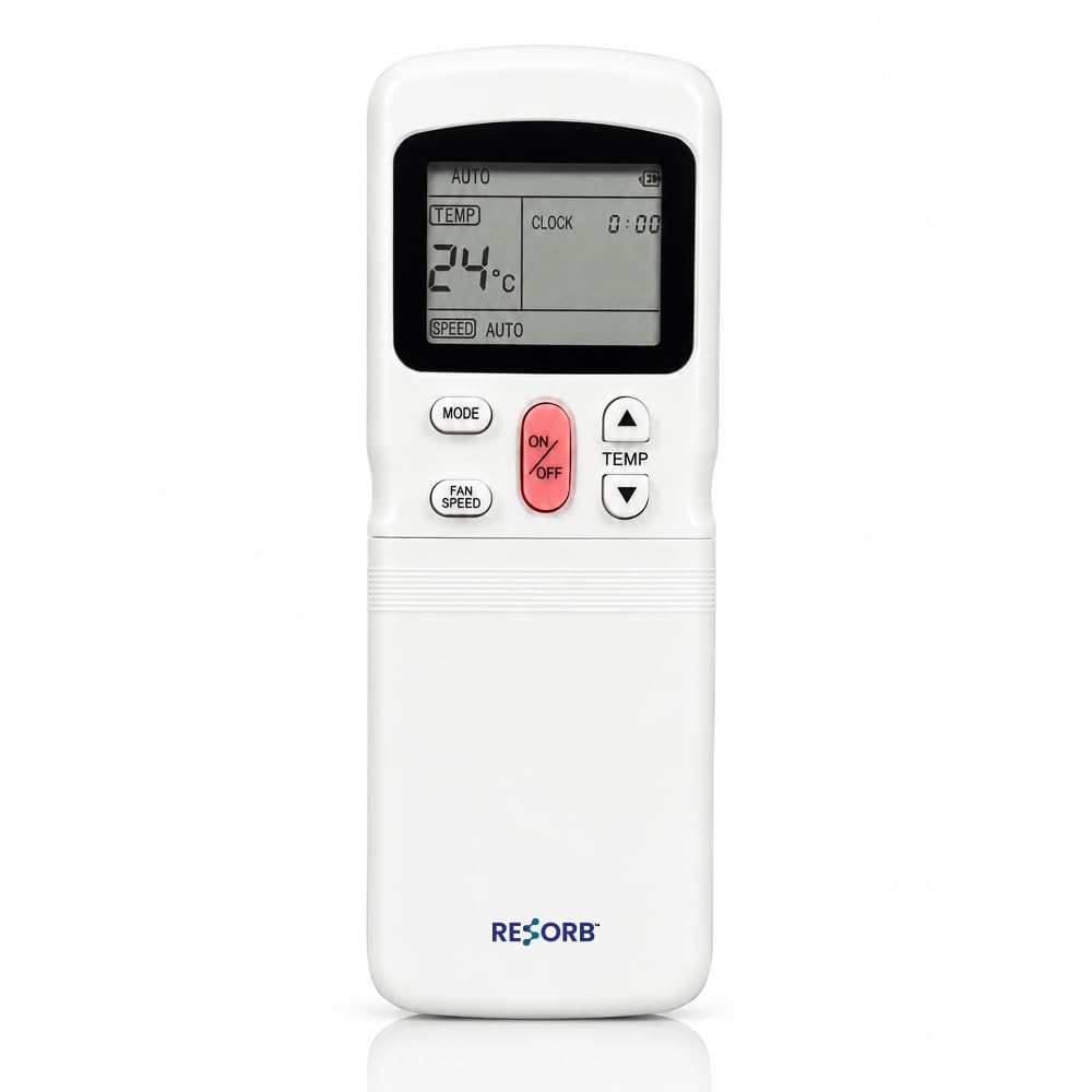 AC Remote Control Compatible with Blue Star Split & Window Air Conditioner for 1 Ton 1.5 Ton 2 Ton AC with LCD Display Replacement Remote White RE 24-picture-31