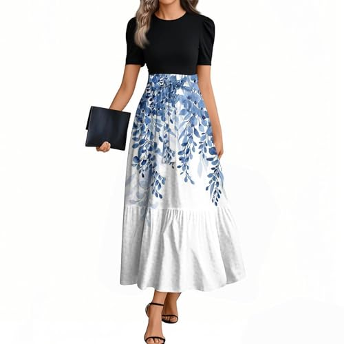 Summer Dresses for Women 2025 Business Casual Flowy Maxi Sun Dress Elegant Loose A Line Sundress3