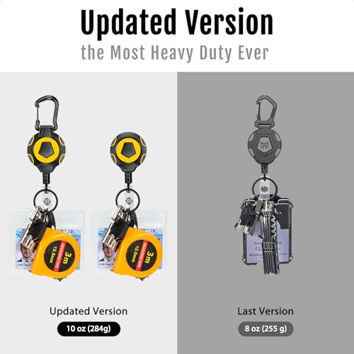 Image of MNGARISTA Retractable Keychain Badge Reel Retractor Holder, 2 Pack