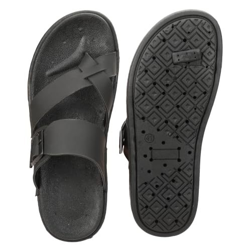 Image of KRISMO Men's Rich Quality|Perfect Style|Ultalightweight Synthetic Leather Buckle Sandal
