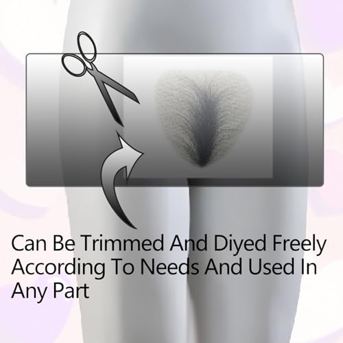 Fake Private Hair Invisible Realistic Bikini Body Wig For Men and Women Hair High Temprature Fiber Body Wigs(Dark Browm)