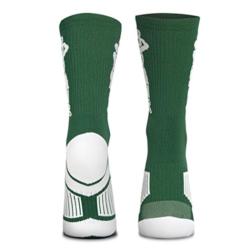 Image of ChalkTalkSPORTS Basketball Socks - Cushioned Mid-Calf Crew - Youth & Adult | Moisture-Wicking Performance Blend, Athletic Basketball Gear, Stay-Up Technology, Arch Support, Breathable, Boys and Men