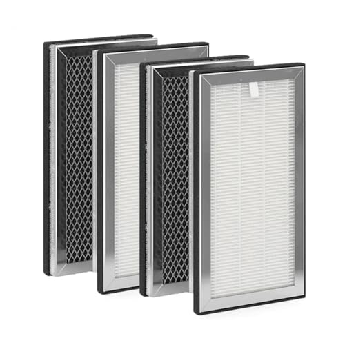 JMOUQZYJ Air Purifier True HEPA H13 and Activated Carbon 15 Replacement Filter?Compatible for Medify MA15?2-4-Pack(4-Pack)