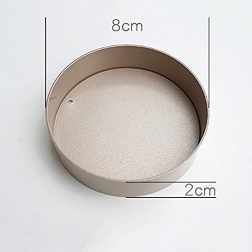 Oro Rosa Alluminio Set di Muffe Crostate di 4 con Una Stampa in Legno, Set di Stampi Rotondi da 4 Pezzi e Stampo per Pasticceria, Torta e Crostata - immagine 6