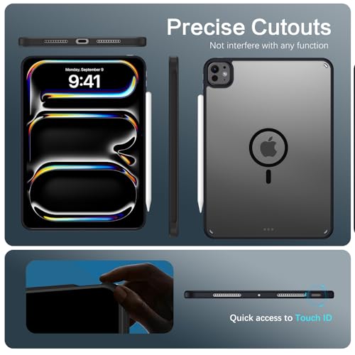 Coque iPad Pro 2024 11 M4 BENTOBEN protection souple noire - 6