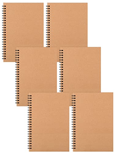 Carnet à spirale A5 kraft avec papier ligné pour écrits durables