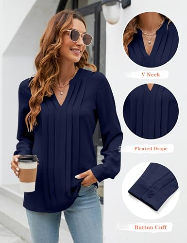 Image of Blooming Jelly Women's Long Sleeve Blouses Dressy Casual Business Work Tops