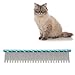 GLOGLOW Pet Steel Combs, Cat Comb with Stainless Steel Teeth Comfortable Massage Handle Cat Comb for Removing and Knots Pet Hair Removal Long and Short Hair (Blue)