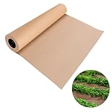 DECOHS 4 x 30 m biologisch abbaubare Unkrautbarriere aus Papier, strapazierfähig, biologisch abbaubar, Gartenbeet, Gras, Gartenpapier, Unkrautbekämpfung, Unkrautgrasblocker für den Außenbereich,