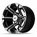 GTW Specter - 12 inch Aluminum Golf Cart Wheel 12x7 | Machined Silver/Black | 4 Bolt Pattern | 3:4 Offset | Universal