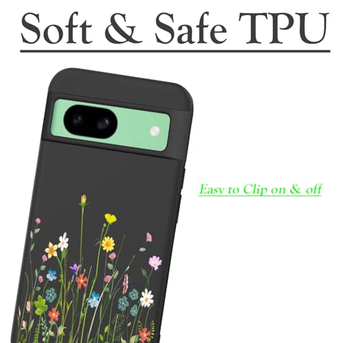 Unov Case for Pixel 8 Pro, Black, Floral Bouquet - image 5
