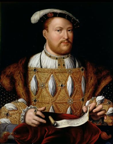 Tableau Henri VIII Joos Van Cleve impression sur toile 60x90cm pour décoration murale
