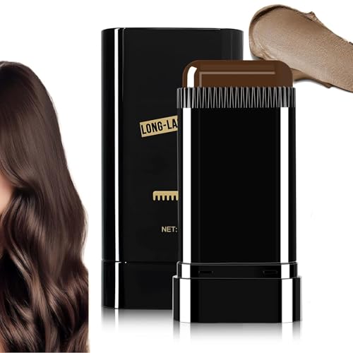 Safe and Convenient 2-in-1 Hair Dye Comb with Comb Applicator, Hair Dye Brush for Quick Touch-Ups, Hair Color Dye Stick for Women & Men (Black-Brown)