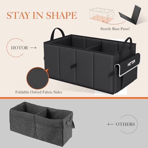 image for HOTOR Trunk Organizer for Car - Car Organizer, Foldable Trunk organize