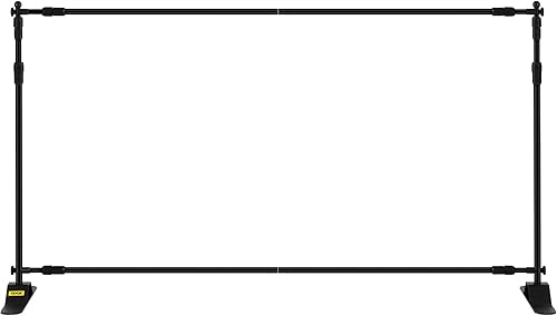 Vista 9 de VEVOR Backdrop Stand 10 x 8 Ft, Height Adjustable Background Stand with 1 Carrying Bag, Photo Backdrop for Party Wedding Studio Trade Show