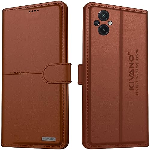 Image of KIVANO Compatible with Xiaomi Poco M5 Flip Cover | Leather Finish | Inside Pockets & Inbuilt Stand | Shockproof Wallet Style Magnetic Closure Back Cover Case
