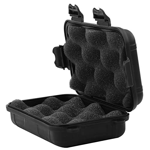 Caja impermeable a prueba de golpes para exteriores, caja contenedora de almacenamiento impermeable sellada universal, 2 colores 2 tamaños Caja de almacenamiento impermeable a prueba(S-negro)