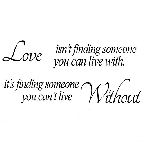Wall Sticker Decal Mural Self Adhesive Paper Art Deco (Love Without Quote Sticker) #TOP5