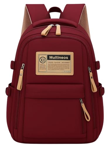 Mochila Masculina Feminina Notebook Viagem Trabalho Escola Escolar Preta Grande Impermeável Reforçada Resistente Passeio Casual (Vinho)