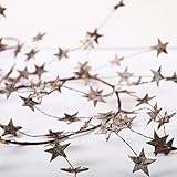 VercanMonth 5ft Christmas Star Garland with 30 Lights Hanging Vine Lighted Wooden Star Garland Christmas Decorations Rustic Style for Home Porch Front Door Table Mantle Outdoor Xmas Decor