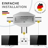 RedStar24 Antennen-Verteiler 2 Fach - Antennenverteiler - TV-Splitter – Ansicht 2