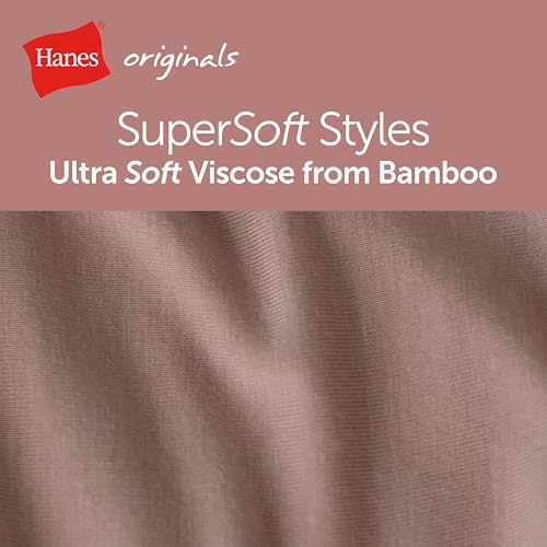 Hanes Women's Originals Supersoft String Bralette, Pullover Bra, Scoop Neckline