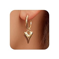 Small gold heart earrings