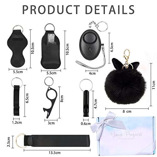 Safety Keychain Women, Self Defense Keychain Set including Personal Alarms - Image 2