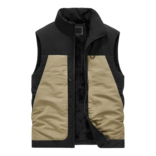 Gilets d'hiver rembourrés contre le froid veste sans manches doublée polaire