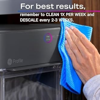 GE Profile Opal 2.0 XL with 1 Gallon Tank, Chewable Crunchable Countertop Nugget Ice Maker, Scoop included, 38 lbs in 24 hours, Pellet Ice Machine with WiFi & Smart Connected, Stainless Steel