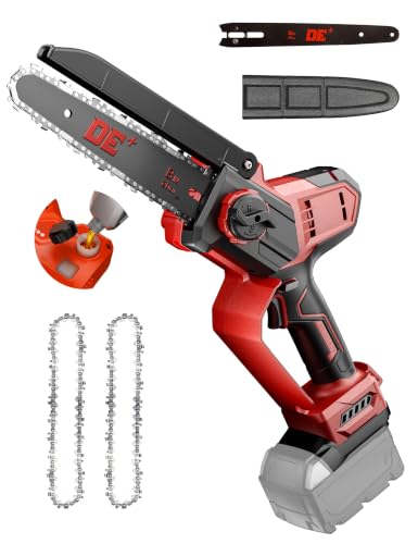 DeForce 8.1" Cordless Mini Chainsaw, for Milwaukee M18 18V Battery, Brushless Chainsaw for Tree Trimming Wood Cutting, Handheld Electric Power Chain Saw with Auto Oiler, Auto-Tension(Bare Tool Only)