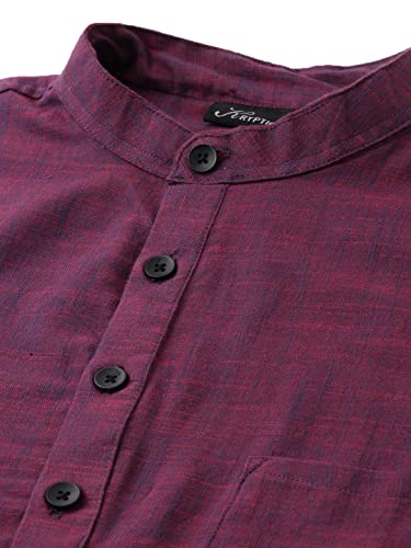 Image of KRYPTIC Men Solid Full Sleeve Regular Shirt Kurta