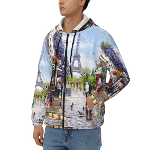 Sweatshirt mode hommes résistant au froid coupe ample zippée confortable