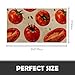Plistiz Fresh Tomato Indoor Door Mat, 17x29.5 Inch, Floor Area Rug for Entryway, Living Room, or Bathroom, Non-Slip Doormat, Red Tomato Print Home Decor Rug Gifts