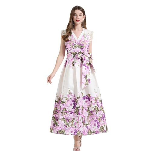 Robe longue d'été pour femme fluide imprimé plage bohème chic