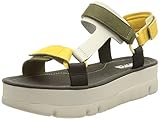 Ajuste fácil CAMPER K201037 Oruga Up, Sandalias con cuña Mujer, Verde, 39 EU