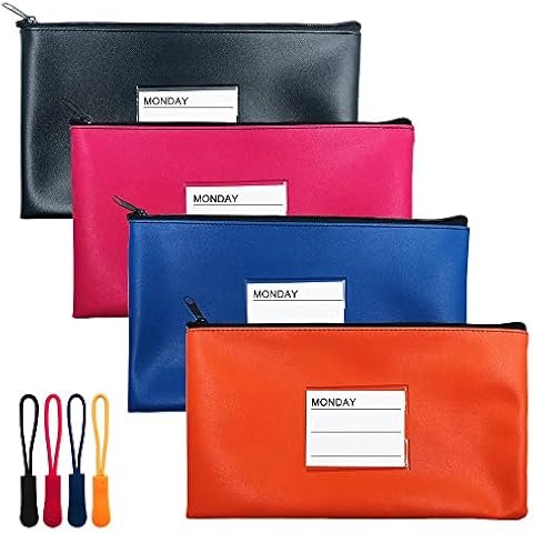 Yucool - Paquete de 4 bolsas de dinero en efectivo de piel sintética Cover