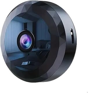 Minicámara de seguridad WiFi, 1080P HD, vigilancia inalámbrica interior con visión nocturna, detección de movimiento, control por aplicación móvil, color negro (1 cámara y 128GB)