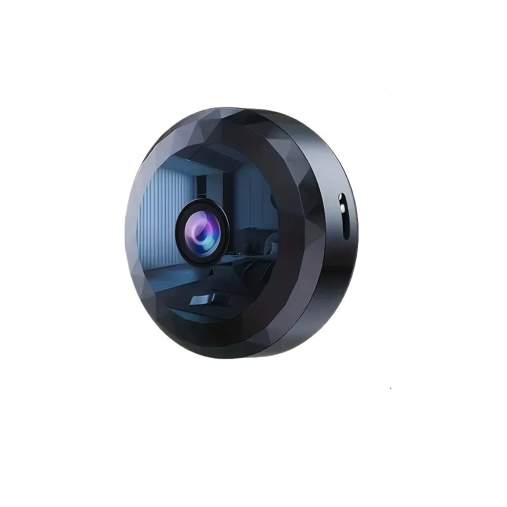 QIESIWEI Mini WiFi Security Camera, 1080P HD, Wireless Indoor Surveillance with Night Vision, Motion Detection, Mobile App Control, Black (1, Camera and 64GB)