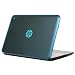 iPearl mCover Hard Shell Case for 11.6" HP Chromebook 11 G2/G3/G4 laptops (Aqua)