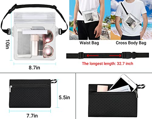 Image of IBFUN Neoprene Tote Bag Large Beach Bag for Women Pool Gym Tote Bag Travel Tote Bag