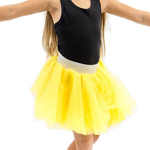 Everfan Yellow Tutu, Princess, Ballerina, Dance Tutu, Runner Skirt, Race Tutu - XSmall