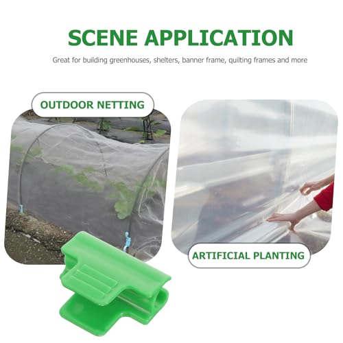 Yardwe 50 StüCk GewäChshaus Klammern - GewäChshausclips 11 mm - GewäChshaus ZubehöR FüR Folientunnel, Rohre, Sonnenschutz Und Gartenbedarf