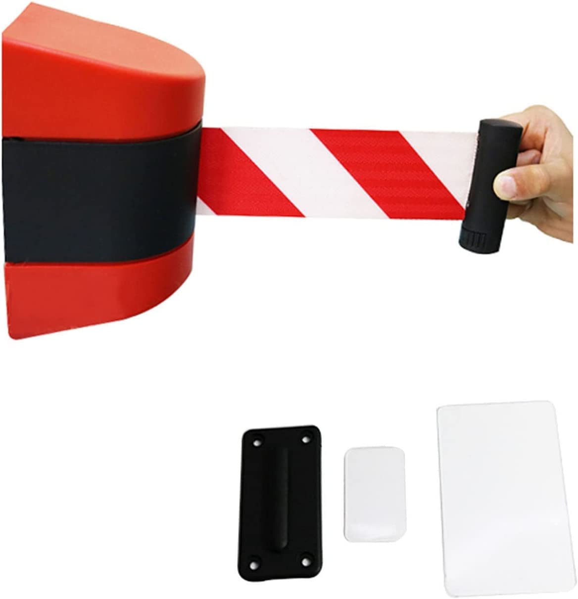 Moreih B Retractable Queue Arrier Elt - Wall Mount Safety Crowd Control Tape Divider Tape/B/5M(16.4Ft)