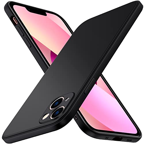 ivoler Negro Mate Funda para iPhone 13 Mini 5.4 Pulgadas con Protección de Cámara, Carcasa Protectora Antigolpes, Ultrafina Suave TPU Silicona Caso Delgada Anti-Choques Case