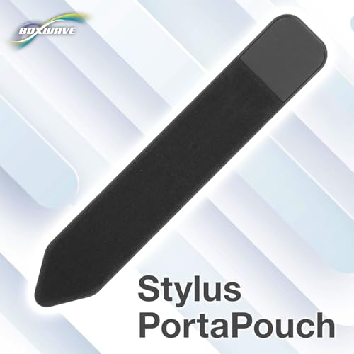 BoxWave Stylus Pouch Compatible with Unitopsci Double Din Wired Carplay (2900 CPU) - Stylus PortaPouch, Portaplumas portátil adhesivo - Negro Jet miniatura 7