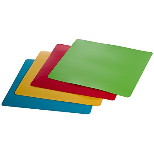 PrepWorks Chopping Mats, 4-Piece Set, Multi-Color, Flexible Cutting Mats for Food Prep and Easy Cleaning